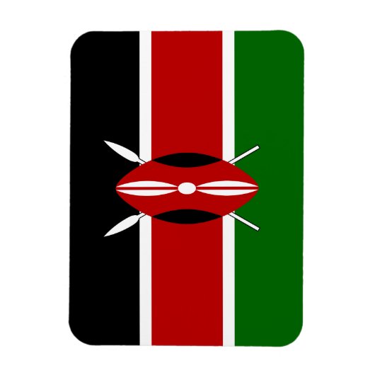 Kenya Flag Magneet (Verticaal)