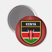 Kenya Flag Magneet (Voorkant / Achterkant)
