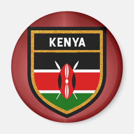 Kenya Flag Magneet (Voorkant)