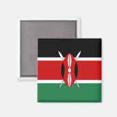 Kenya Flag Magnet (Voorkant / Achterkant)