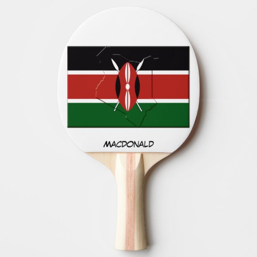 KENYA FLAG & MAP op maat Tafeltennisbatje (Voorkant)