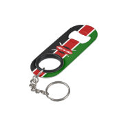 Kenya Flag Mini Flessenopener (Achterkant Gekanteld)