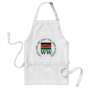 KENYA Flag MONOGRAM Gepersonaliseerd scripts Standaard Schort