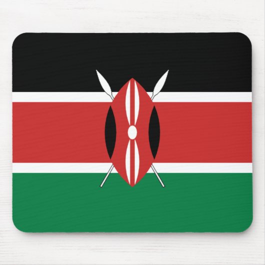 Kenya Flag Mousepad Muismat (Voorkant)
