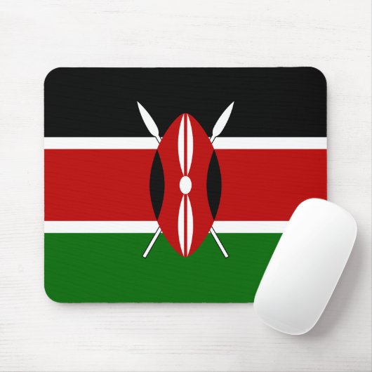 Kenya Flag Muismat (Met muis)