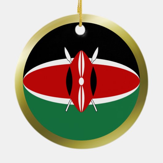 Kenya Flag Ornament (Achterkant)