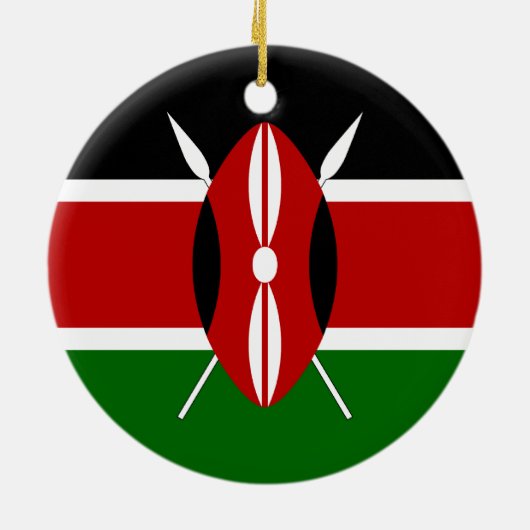 Kenya Flag Ornament (Achterkant)