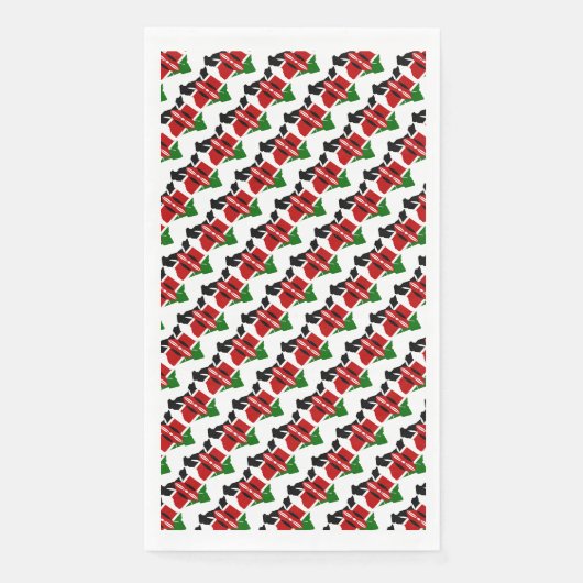 KENYA FLAG PAPER GUEST TOWELS SERVET (Voorkant)