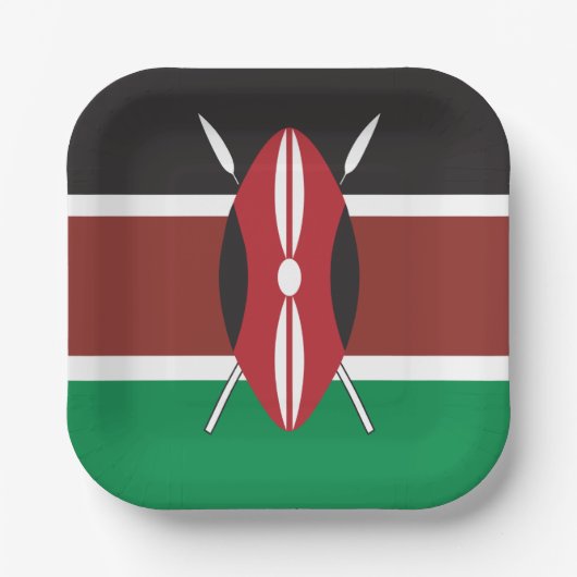 Kenya Flag Papieren Bordje (Voorkant)