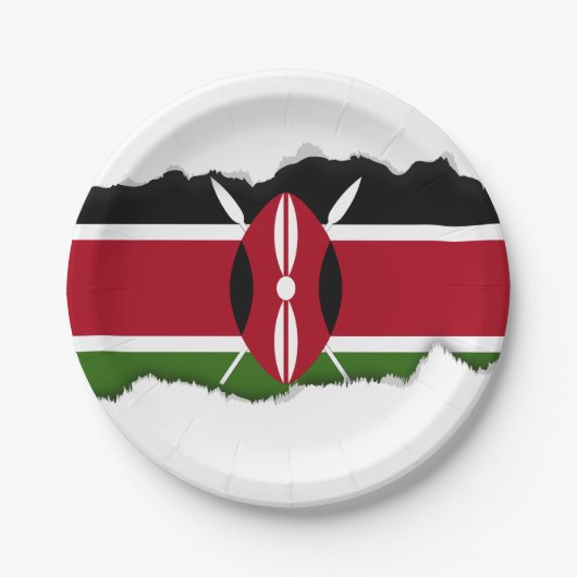 Kenya Flag Papieren Bordje (Voorkant)