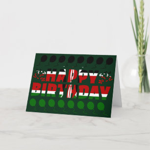 Kenya Flag Patriotic Birthday Kaart