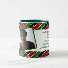 KENYA FLAG Photo Template Voeg Jouw tekst toe Tweekleurige Koffiemok