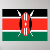 Kenya Flag Poster (Voorkant)