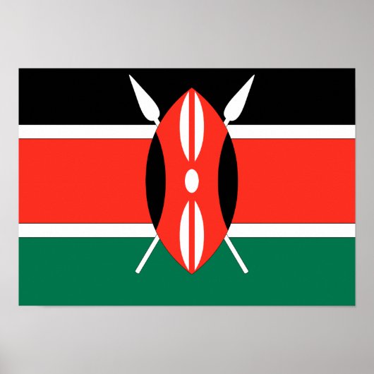 Kenya Flag Poster (Voorkant)