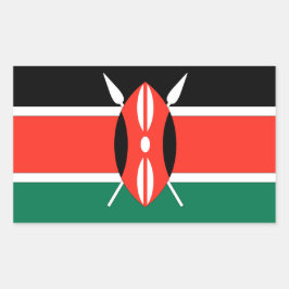 Kenya Flag Rechthoekige Sticker