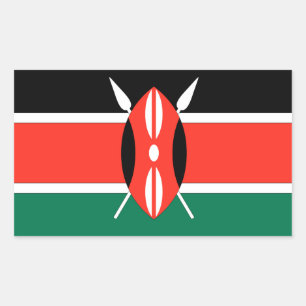 Kenya Flag Rechthoekige Sticker