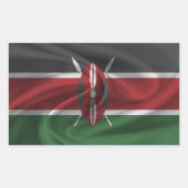 Kenya Flag Rechthoekige Sticker (Voorkant)