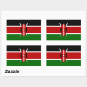 Kenya Flag Rechthoekige Sticker (Vel)