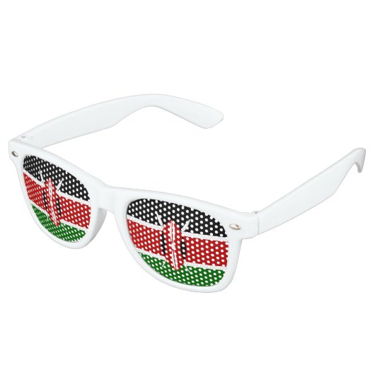 Kenya Flag Retro Zonnebril (Gekanteld)