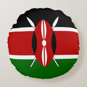 Kenya Flag Rond Kussen