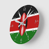 Kenya Flag Ronde Klok (Hoek)