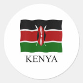 Kenya flag ronde sticker (Voorkant)