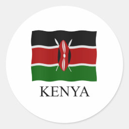 Kenya flag ronde sticker