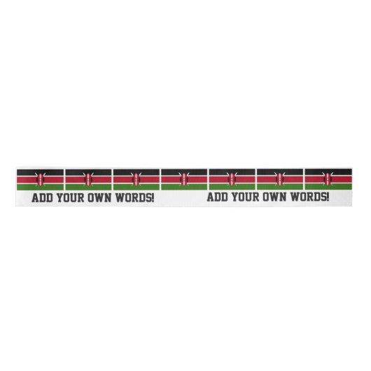 Kenya Flag Satijnen Lint (Voorkant)