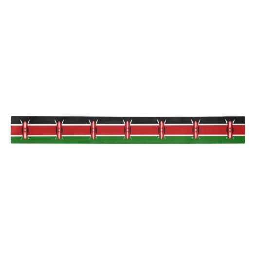Kenya Flag Satijnen Lint (Voorkant)