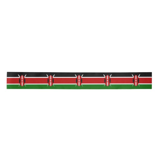 Kenya Flag Satijnen Lint (Voorkant)