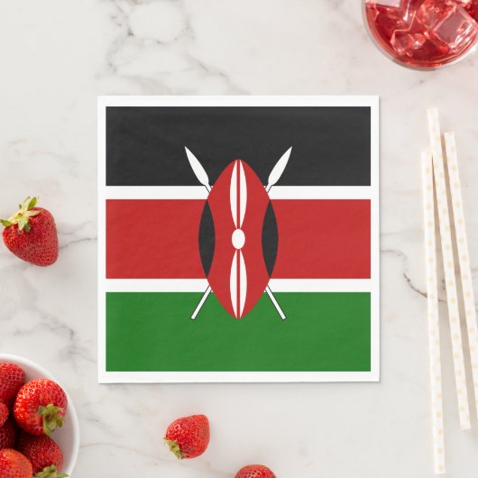 Kenya Flag Servet (Insitu)