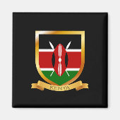 Kenya Flag Shield Magneet (Voorkant)