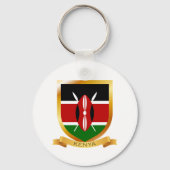 Kenya Flag Shield Sleutelhanger (Voorkant)