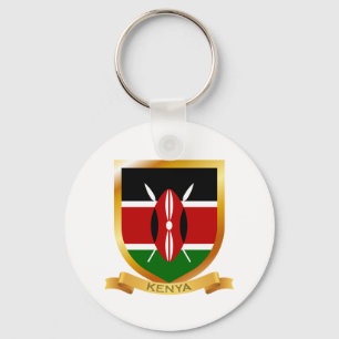 Kenya Flag Shield Sleutelhanger