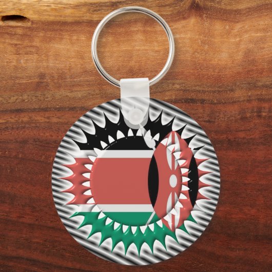 Kenya Flag Sleutelhanger (Voorkant)