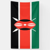 Kenya Flag Spandoek (Verticaal)