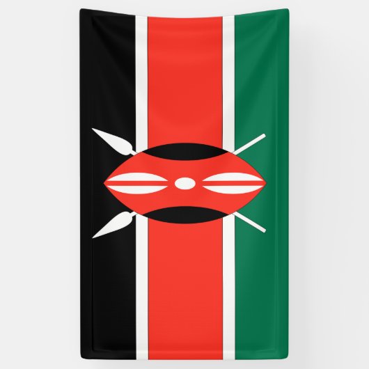 Kenya Flag Spandoek (Verticaal)