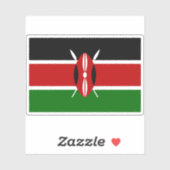Kenya Flag Sticker (Vel)