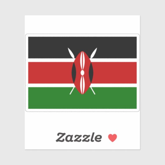 Kenya Flag Sticker (Vel)