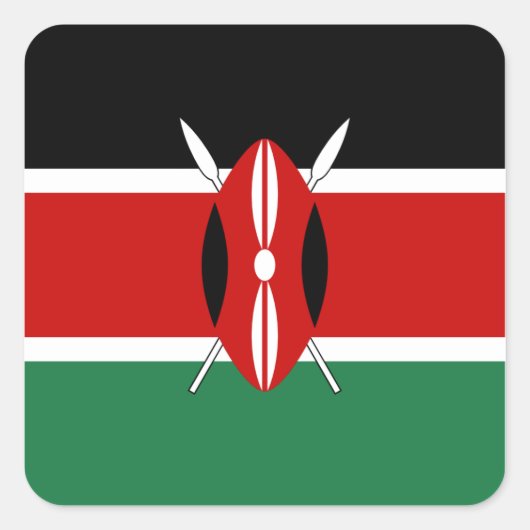 Kenya Flag Sticker (Voorkant)