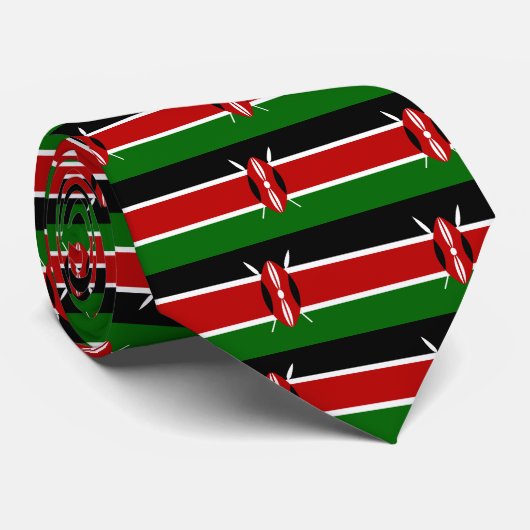 Kenya Flag Stropdas (Opgerold)