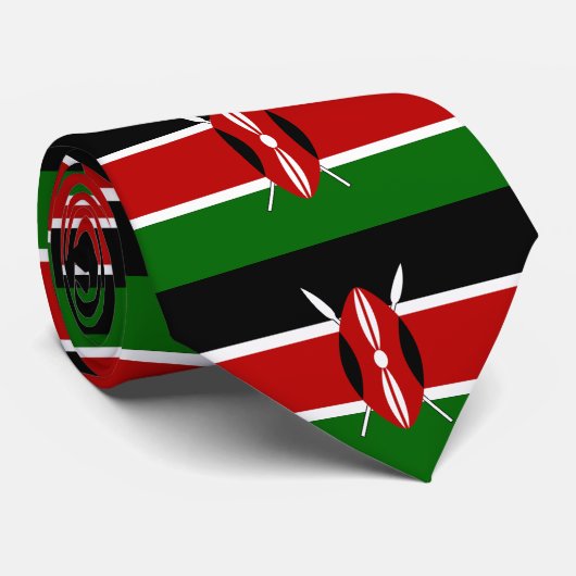 Kenya Flag Stropdas (Opgerold)