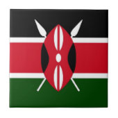 Kenya Flag Tegeltje (Voorkant)