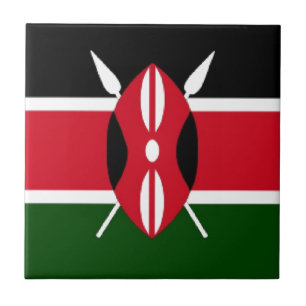 Kenya Flag Tegeltje
