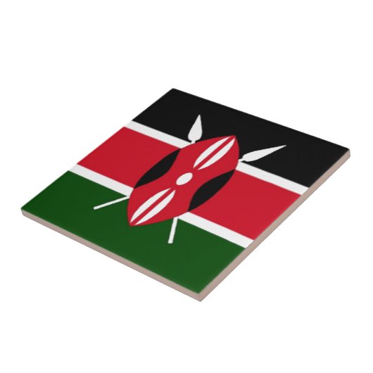 Kenya Flag Tegeltje (Zijkant)