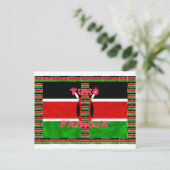 Kenya Flag Tuko Pamoja Briefkaart (Staand voorkant)