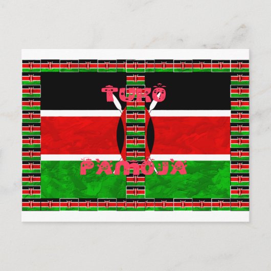 Kenya Flag Tuko Pamoja Briefkaart (Voorkant)