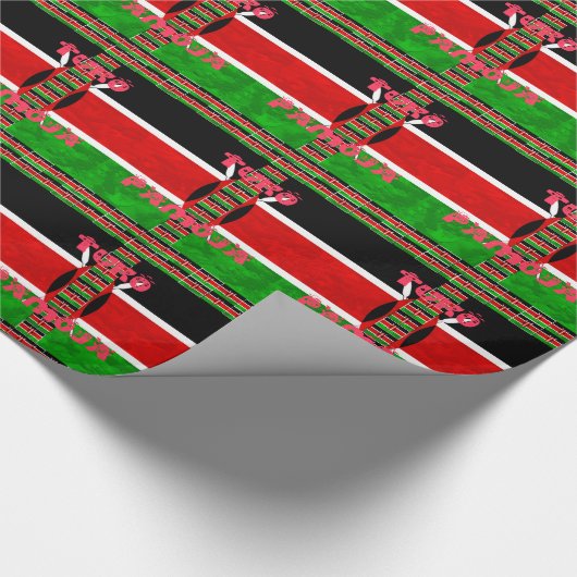 Kenya Flag Tuko Pamoja Cadeaupapier (Hoek)