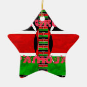 Kenya Flag Tuko Pamoja Keramisch Ornament (Voorkant)