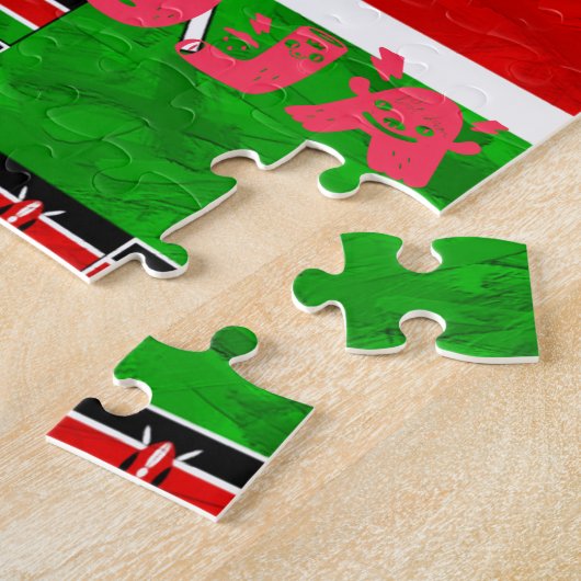 Kenya Flag Tuko Pamoja Legpuzzel (Zijkant)
